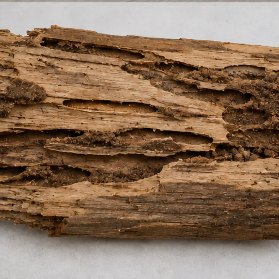 Termite evidence showing wood evidence