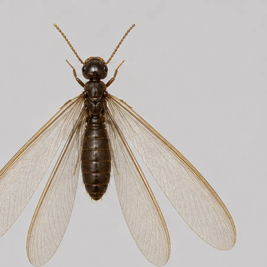 Detailed termite swarmer specimen for Oklahoma identification
