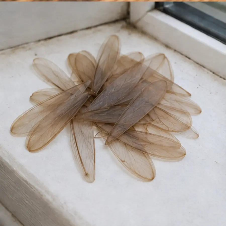 Termite evidence showing discarded wings