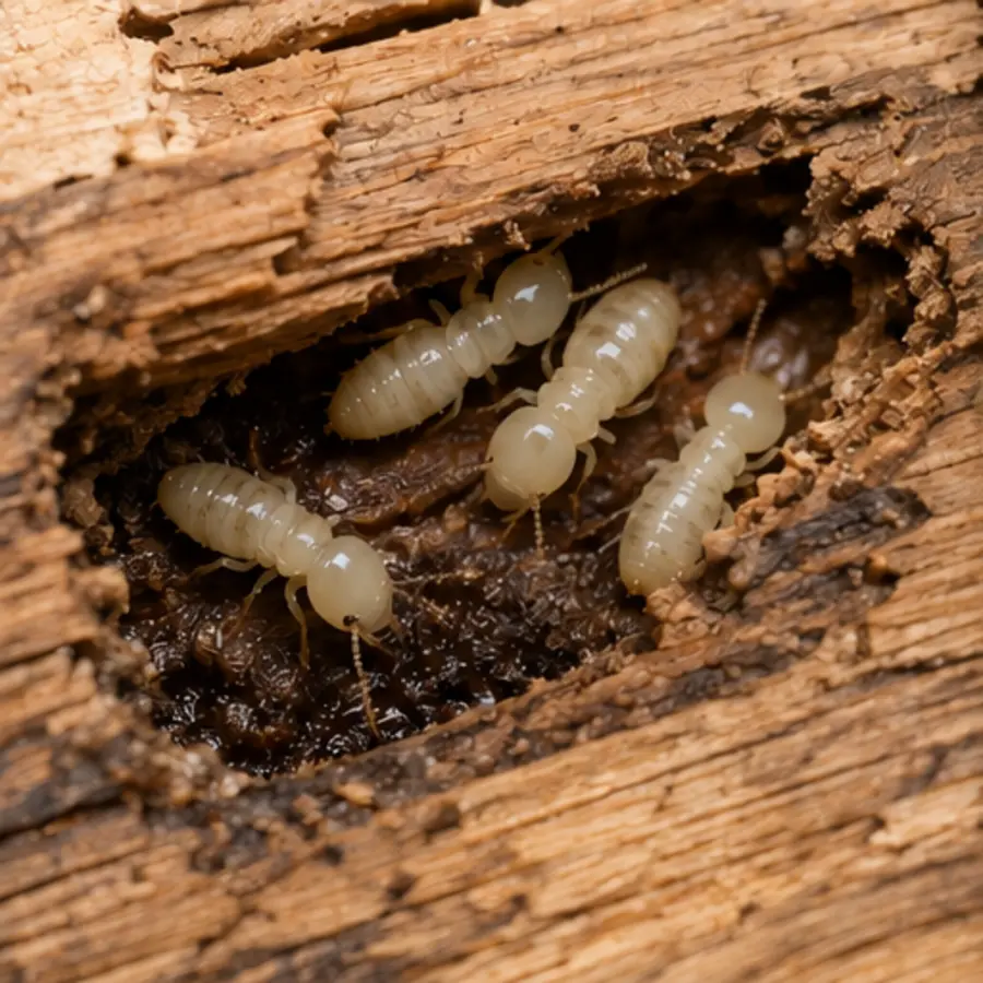 Termite evidence showing worker